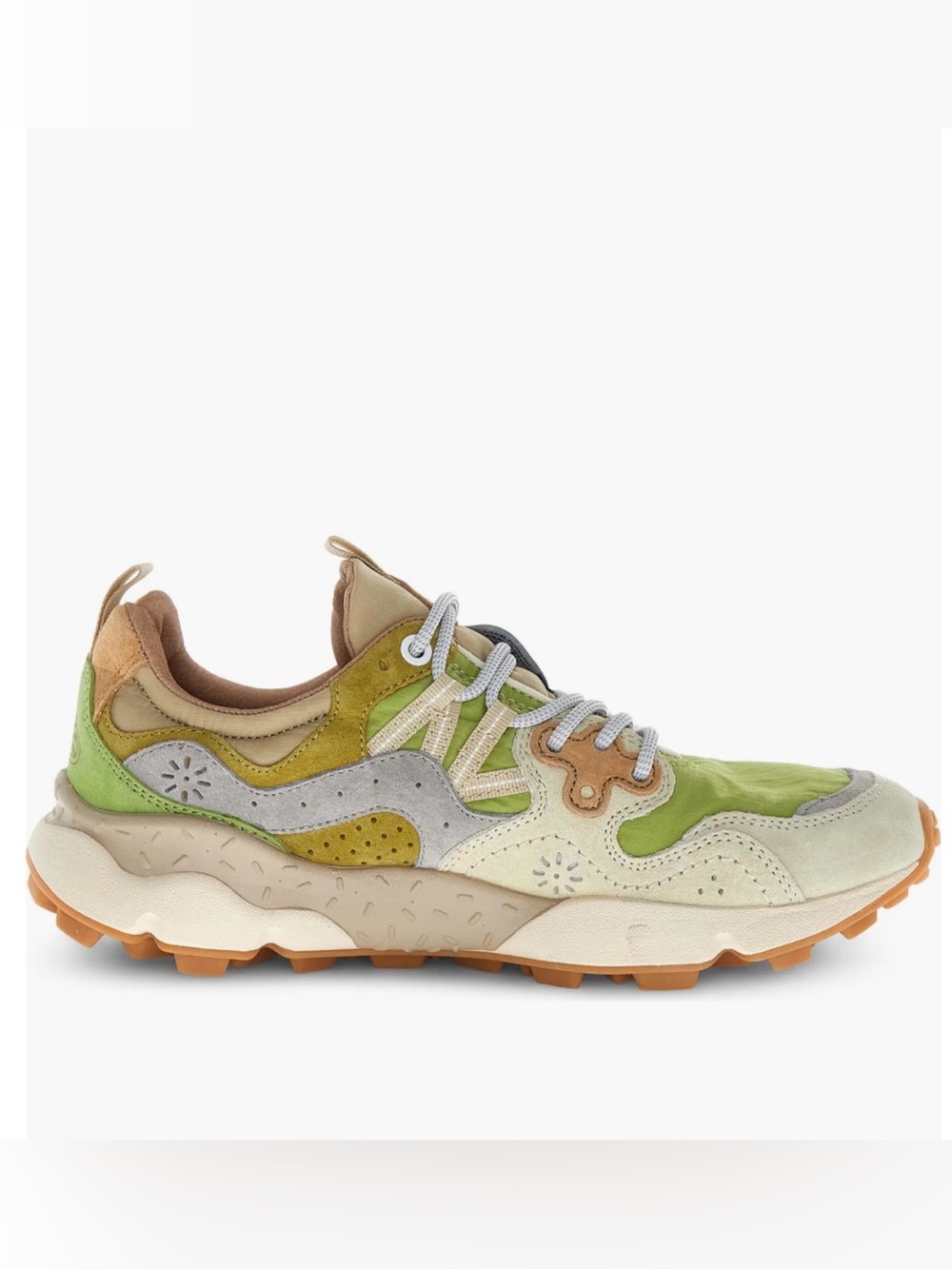NWT Flower Mountain Yamano 3 Sneaker in Milk-Light Green - Picture 3 of 15